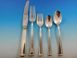 Marie Louise Gold Blackinton Sterling Silver Flatware Set Service 45 pcs Dinner - £3,092.22 GBP