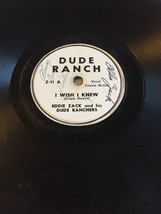 Eddie Zack W/ Cousin Richie - I Wish I Knew / Rhode Island Waltz - Autog... - $128.57