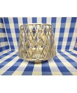 Bath &amp; Body Works GLITTERY ARGYLE  3 Wick Candle Holder Sleeve Rhineston... - $410.47 MXN