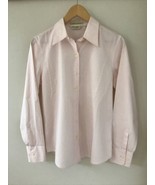 Eddie Bauer Wrinkle Resistant Cotton Pink Button Up Work Travel Blouse S... - £23.59 GBP
