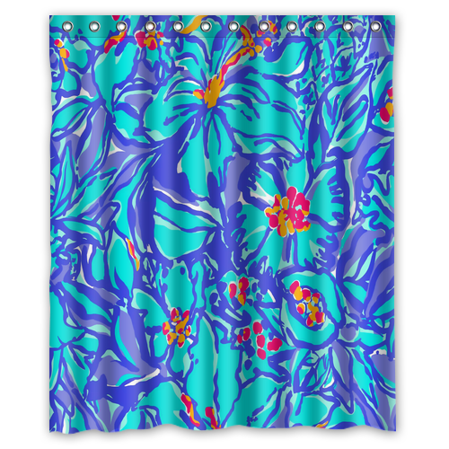 14 Pattern Lilly Pulitzer Custom Waterproof Polyester Shower Curtain 4 Size Item image 15