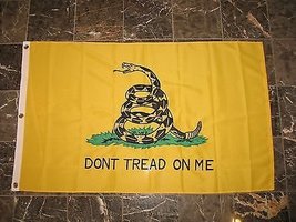 3x5 Embroidered Gadsden Culpeper Dont Tread on Me Synthetic Cotton Flag gift set - £54.99 GBP