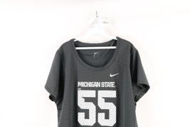 Nike Womens XL Mesh Michigan State University Football Jersey Shirt Gray #55 - £23.22 GBP