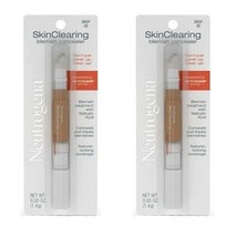 Lot of 2: Neutrogena Skin Clearing Blemish Concealer # 20 Deep w/ Salicy... - $9.64