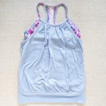 Ivivva Lululemon Girls Double Dutch Built-in Bra Tank Top Purple Active Size 6 - £19.73 GBP