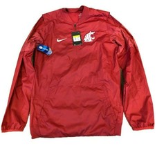 NWT New Washington State Cougars Nike On-Field Lockdown 1/2 Zip Small Jacket - £47.33 GBP