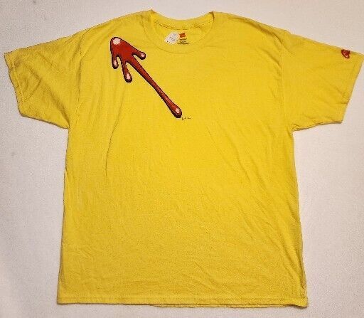 Primary image for Marvel Size XL Watchmen Clock Hand T Shirt Yellow Hanes Tag