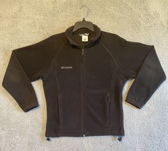 Columbia Fleece Jacket Womans Medium Black Full Zip - $8.46