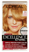 L&#39;Oreal Paris New Look Excellence Creme 8G Medium Golden Blonde - BNIB SEALED - £22.11 GBP