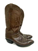 Hondo Mens Cowboy Western Rodeo Boots US 9.5 D Brown Leather Country Pul... - $79.19
