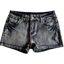 Rosy Loves Acid Wash Embellished Denim Shorts Size 11 Rhinestone Studded... - $14.85