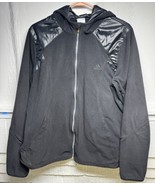 Adidas Black Fleece Full Zip Hoodie Jacket Womens Size XL Ladies Hood - $368.22 MXN