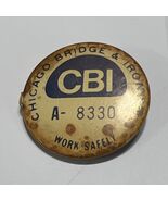 Chicago Bridge And Iron Badge Employee ID Badge Button - $11.30