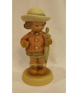Girl with Umbrella Porcelain Figurine - Waiting for the Sunshine - £10.40 GBP