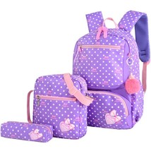 3pcs/set Printing School Bags Backpacks Schoolbag Fashion Kids Lovely Backpack F - £43.00 GBP