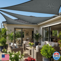 Cool Area Sun Shade Sail 13x13x13FT Triangle Shade Canopy Outdoor Sunsha... - $57.82