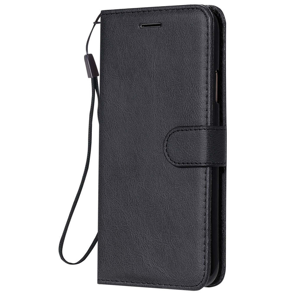 Primary image for Anymob Black Leather Case Magnetic Flip Cover Wallet Phone Protection for Huawei