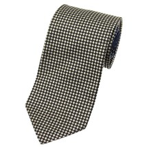 Tommy Hilfiger Men&#39;s Textured Silk Tie Mini-Diamond Pattern Black - £11.15 GBP