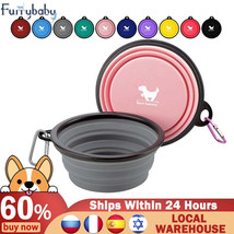 Collapsible Travel Dog Portable Water Bowl for Camping - £5.39 GBP