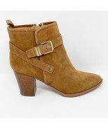 Franco Sarto Womens Brown Suede Leather &#39;Delancy&#39; Side Zip Heel Bootie 8... - $477.34 MXN