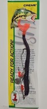 Crème Pre-Rigged 6” Weedless  Grape/Fire U-tail Worm 6CT96-3 New  - $7.91