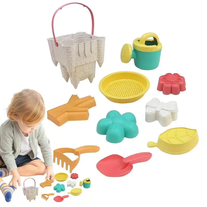 Toddler Beach Toys 10pcs Durable Toddler Beach Toys Set Sand Bucket And Shovels - £25.10 GBP+