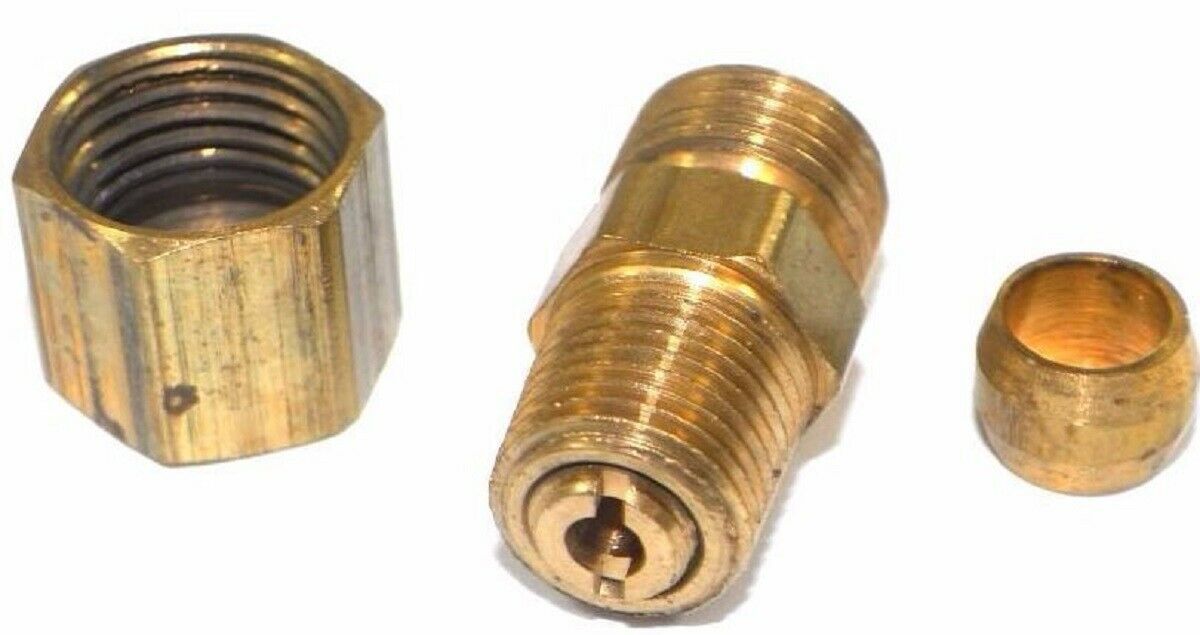 Big A Service Line 3-163420 Brass Pipe, Reduction Male Connector 1/4&quot; x ... - $12.75