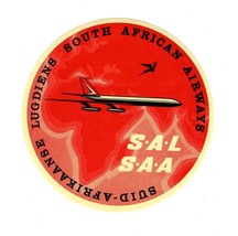 South African Airlines Sticker Type 2 SAA SAL Jet Over Africa - £18.13 GBP