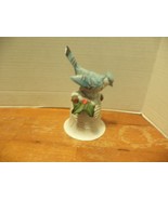Vintage Blue Bird (Blue Jay) Christmas Red Berries and Holly 6” Tall Bel... - $285.10 MXN