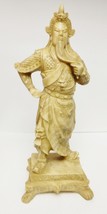 Chinese Asian Resin Samurai Warrior Sculpture Figure Carving Cream 14&quot; V... - £74.27 GBP