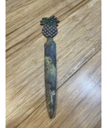 Vintage Brass Enamel Pineapple Letter Envelope Opener - £19.46 GBP