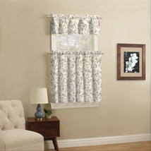 Leaf Vines 3 Piece Tailored Window Valance/Tier Sets, Color Choices, Modern -NEW - £11.73 GBP