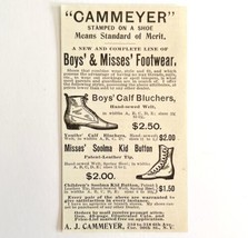 Cammeyer Boys And Girls Shoes 1894 Advertisement Victorian Footwear NY A... - £7.82 GBP