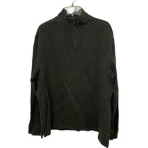 Polo Ralph Lauren VTG Mossy Green Pullover 1/4 Zip Mock Neck Shirt Mens ... - £19.18 GBP