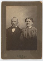 Antique Circa 1900s Large Cabinet Card Lovely Older Couple Williams Columbus, OH - £7.44 GBP