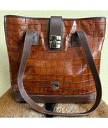 Dooney &amp; Bourke Nile Croc Embossed Medium Shopper Made In USA J909 S3 READ - $92.29