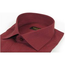 Men's Shirt Hankie CASILA Turkey Cotton Blend Long Sleeves 501770-05 Burgundy image 5
