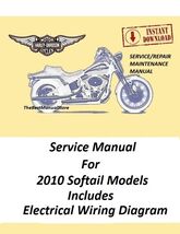 2010 Harley Davidson Softail Models Service Manual Download - $22.95