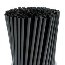 200 Pcs Black Disposable Drinking Plastic Straws.(0.23&#39;&#39; Diameter And 8.... - £14.09 GBP