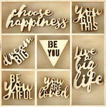 Themed Mini Wooden Flourishes Be You - £16.38 GBP