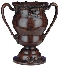 Centerpiece TRADITIONAL Lodge Acorn Urn Chocolate Brown Resin Hand-Painted - $369.00