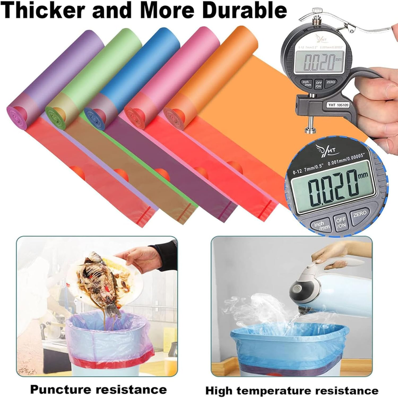 Small Trash Bags 4-6 Gallon,Extra Thick & Strong 4 Gallon Garbage Bags 5 Gallon  Item image 2