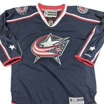 Reebok NHL Columbus Blue Jackets Kids Jersey Youth Size L/XL Blue - $30.66