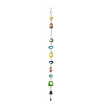 Multicolor Mid Century Modern Wind Chime Hanging Outdoor Garden Home Dec... - £28.73 GBP