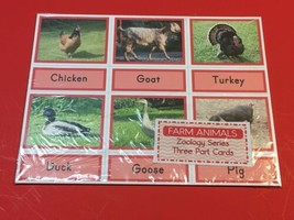 Farm Animals - Zoology Series - Montessori Three Part Card - (PRINTED) DIY  - £14.50 GBP