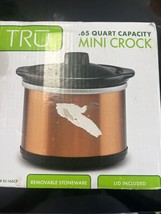 TRU Silver Copper Mini Crock .65-qt. Fondue Sauce Dip Party Open Box Ne - £17.51 GBP