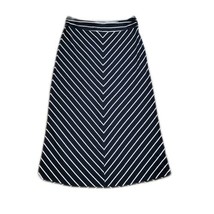 Liz Claiborne Long Maxi Pull On Skirt ~ Sz L ~ Black &amp; White ~ Stretchy - £17.34 GBP