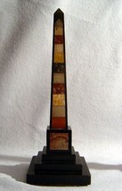 18&quot; Marble Obelisk Pietra Dura Mosaic Inlay Antique Home Decor - $952.31