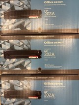 Lot of (3) Office Depot HP 202A Black Toner Cartridges - $121.82 CAD