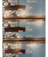 Lot of (3) Office Depot HP 202A Black Toner Cartridges - $89.09